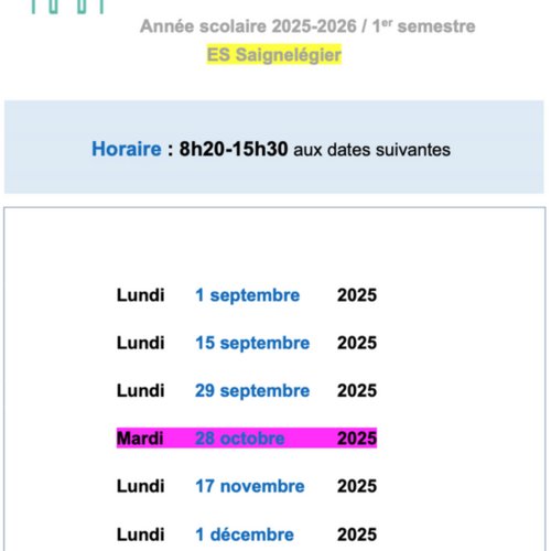 Permanences COSP à l'école
